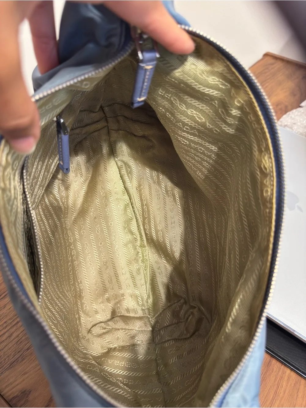 Authentic Vintage Y2K Prada Hobo Bag - Avio Blue- WITH Authenticity Card